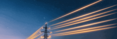 Glowing electricity lines