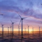 Wind turbines on water