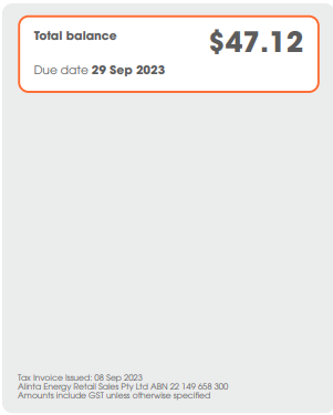 Alinta Bill