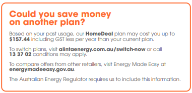 Alinta Bill