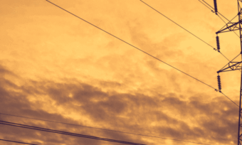 Power lines and poles