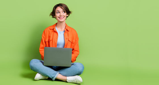 Woman at laptop