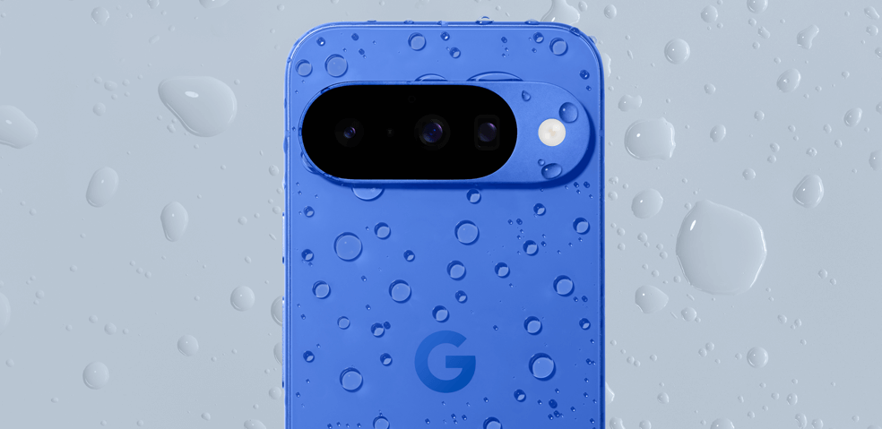 Google Pixel 10 in indigo blue