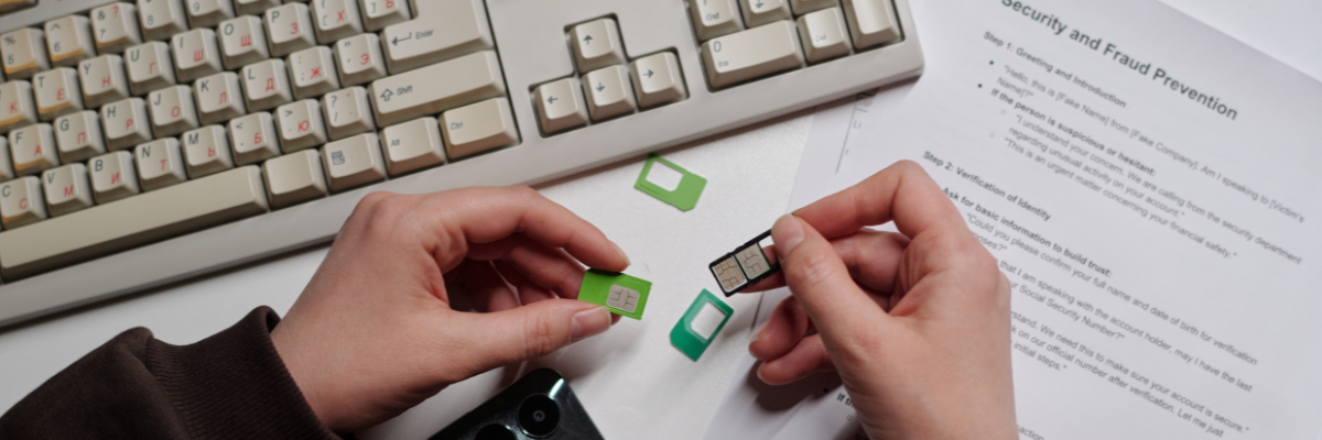 Person holding lots of SIM cards